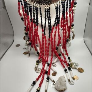 ❤️Native luxury long strand necklace statement piece unique one of a kind piece